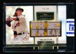 2012 Topps Tribute Bb- “Superstar Swatches” Insert- #SS-TL Tim Lincecum, Giants- #28/99