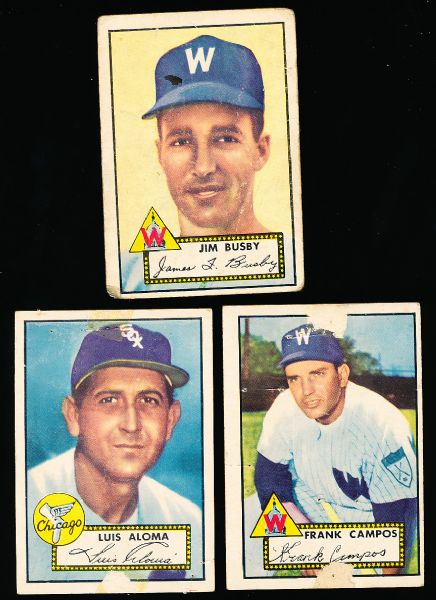 1952 Topps Baseball- 11 Diff.