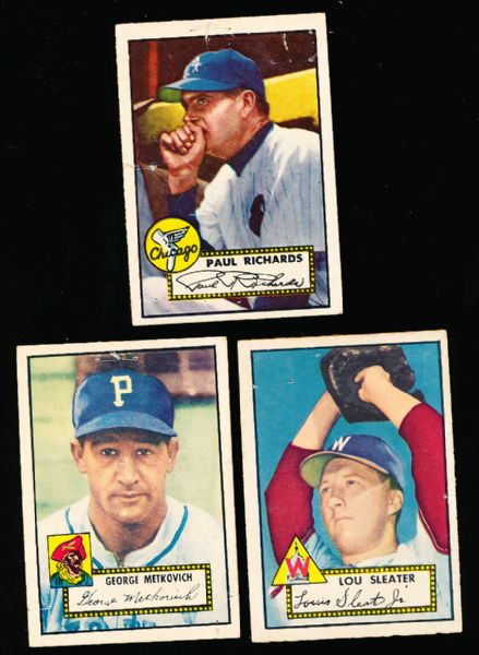 1952 Topps Baseball- 10 Diff.