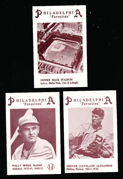 Sept. 23-24, 1977 Spring Garden Card Show- “Philadelphia Favorites” Set of 25