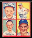 1935 Goudey Bb- 4 in1 - #7B Jimmie Foxx, Higgins,Mahaffey/Williams(A’s)