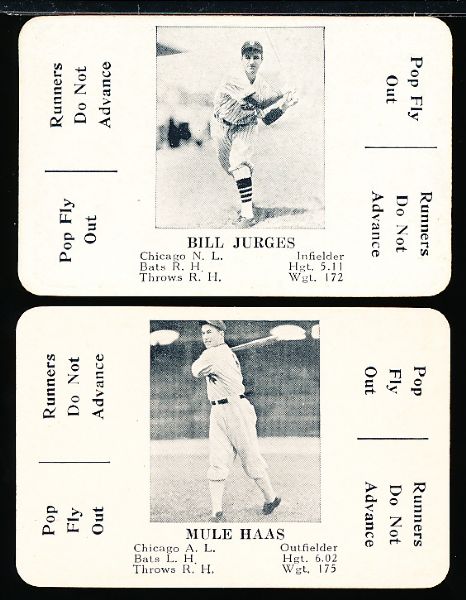 1936 S&S Game Cards- 2 Cards