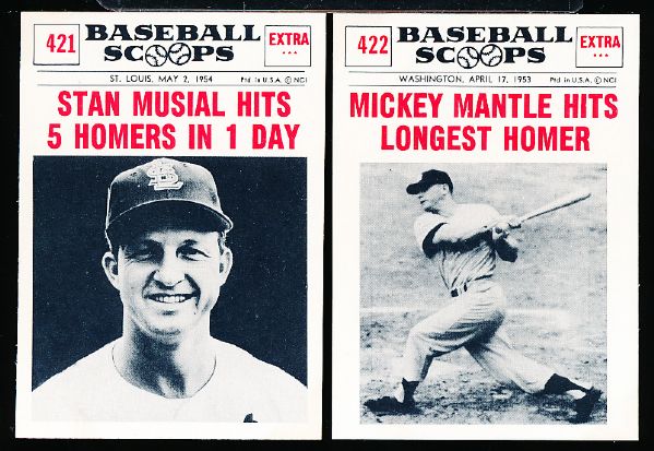 1961 Nu Card Bb Scoops- 2 Cards