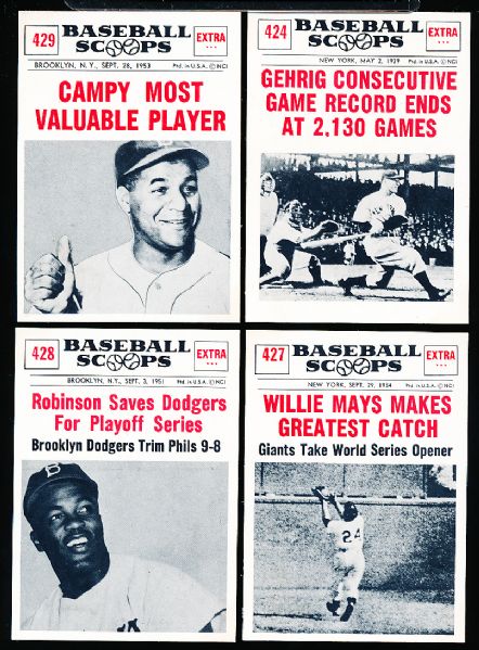 1961 Nu Card Bb Scoops- 15 Diff.