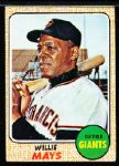 1968 Topps Bb- #50 Willie Mays, Giants
