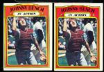 1972 Topps Bb- #434 Johnny Bench IA- 2 Cards