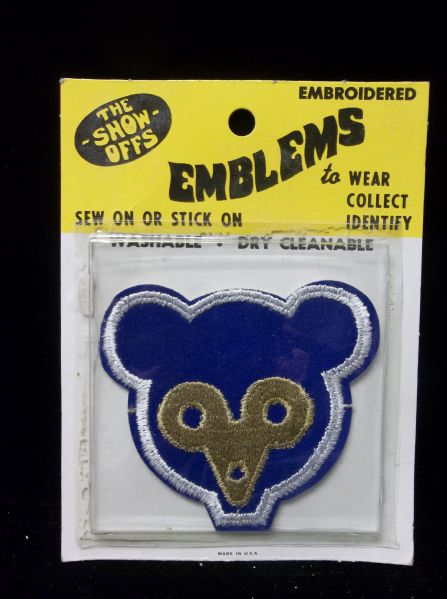 1960’s “The Show Offs” Embroidered Emblems- Chicago Cubs in Original Opened Retail Packaging! 