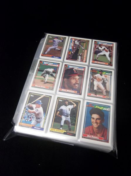 1992 Topps Baseball Complete Set of 792 in Ultra Pro Pages
