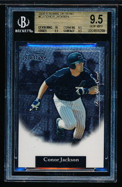 2004 Bowman Sterling Bb- #BS-CJ Conor Jackson, Diamondbacks- Beckett Graded Gem Mint 9.5