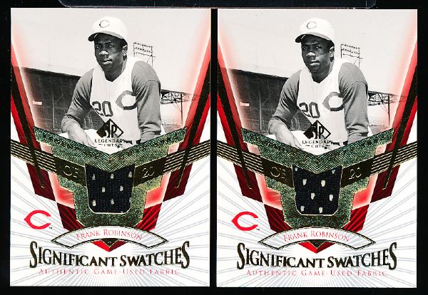 2004 SP Legendary Cuts Bb- “Significant Swatches”- #SS-FR Frank Robinson, Reds- 2 Cards