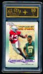 2002 Rookie Review Magazine Card- #36 LeBron James/ Maurice Clarett- All-Star Grading Co. Graded 10 Mint or Higher
