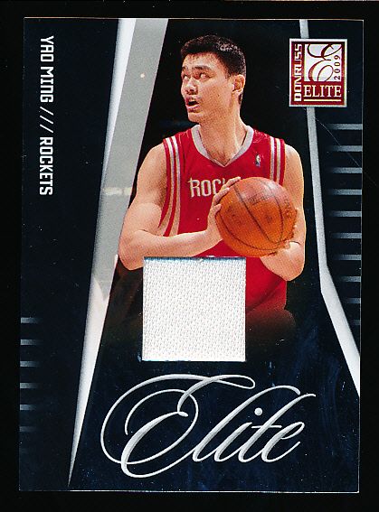 2009 Donruss Elite Bskt.- “Elite Series Jersey”- #10 Yao Ming, Rockets- #142/149