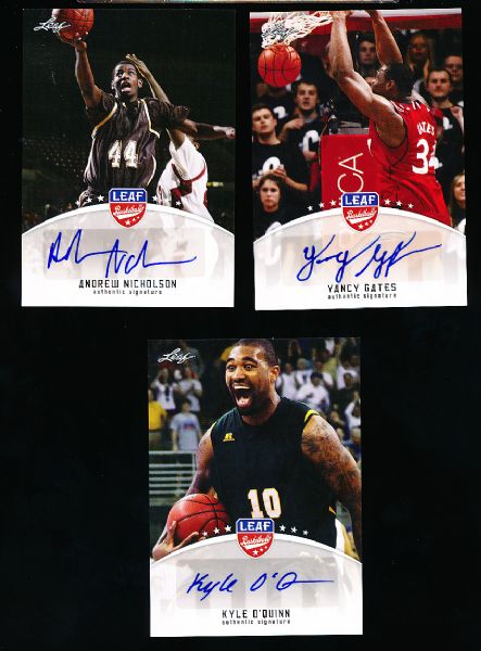 2012 Leaf Basketball- “Autographs”- 3 Diff.