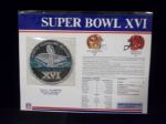 Willabee & Ward Super Bowl XVI Official NFL Patch- 49ers 26, Bengals 21