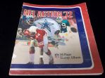1972 Sunoco NFL Action Stamp Album and Near Complete Set Pasted Within