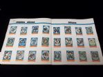 1972 Sunoco NFL Action Stamp Album and Near Complete Set Pasted Within