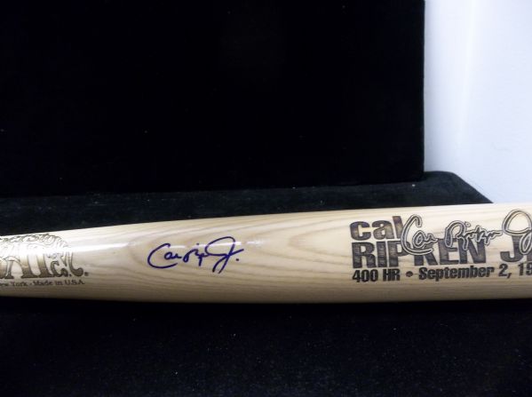 1999 Cooperstown Bat Autographed Cal Ripken, Jr. 400 Home Run Commemorative Bat