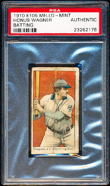 1910 E105 Mello-Mint- Honus Wagner (Batting Pose)- PSA Authentic