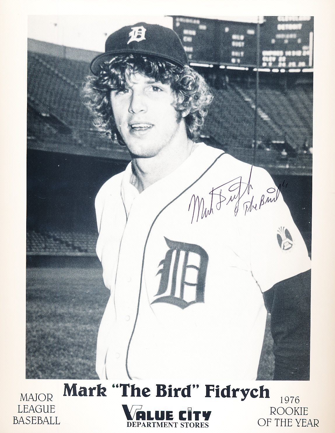 Lot detail mark fidrych autographed value city detroit tigers bsbl b