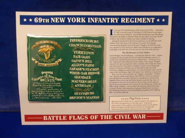 Willabee & Ward “Battle Flags of the Civil War”- #18 69th New York Infantry Regiment Patch