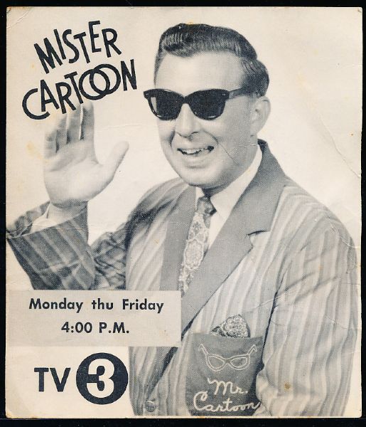 1950’s? Channel 3 TV (WSAZ?) 4-¼” x 5” B/W “Mister Cartoon” Promotional Photo