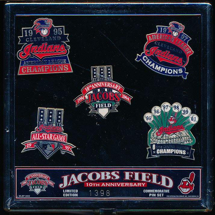 CLEVELAND INDIANS JACOBS FIELD 10TH ANNIVERSARY OLD GOLD FOR ALL