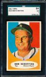 1961 Topps Baseball- #223 Bob Scheffing, Tigers- SGC 84 (Nm 7)