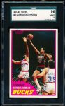 1981-82 Topps Basketball- #24 Marques Johnson, Bucks- SGC 96 (Mint 9)