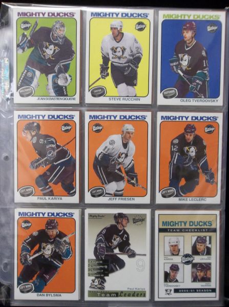 2001-02 Upper Deck Vintage Hockey- 1 Complete Set of 300 Cards in Pages
