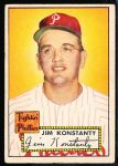 1952 Topps Bb- #108 Jim Konstanty, Phillies
