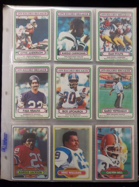 1980 Topps Football Complete Set of 528 in Pages