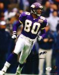 Cris Carter Autographed Minnesota Vikings Ftbl. Color 8” x 10” Photo- SGC Authenticated