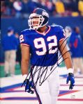 Michael Strahan Autographed New York Giants Ftbl. Color 8” x 10” Photo- SGC Authenticated