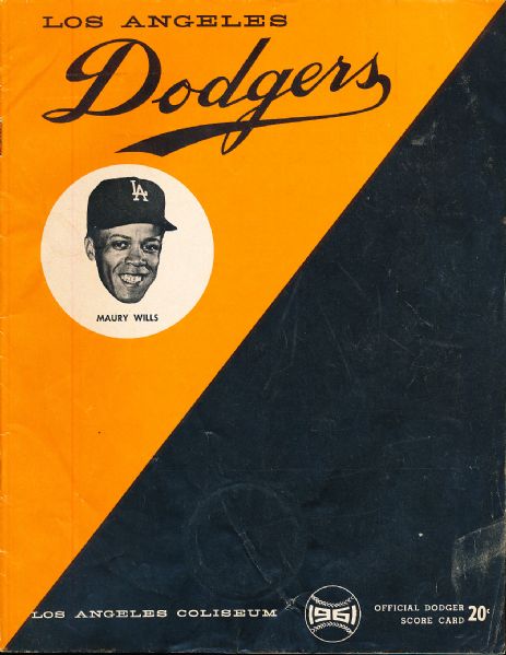 1961 Los Angeles Dodgers Scorecard vs. San Francisco Giants