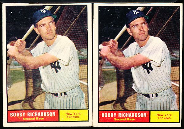 1961 Topps Bb- #180 Bobby Richardson, Yankees- 5 Cards