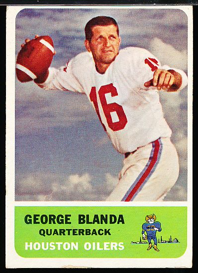 1962 Fleer Fb- #46 Blanda, Oilers