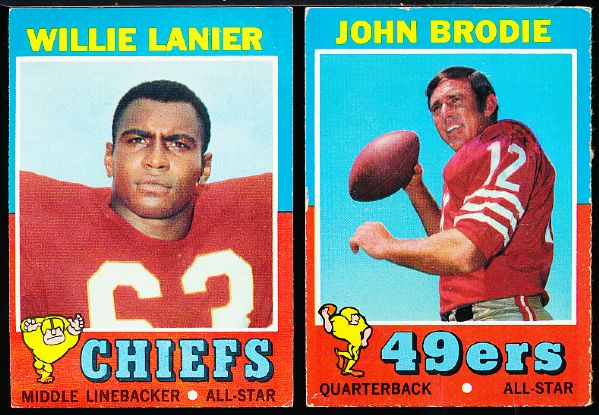 1971 Topps Football- 7 Cards