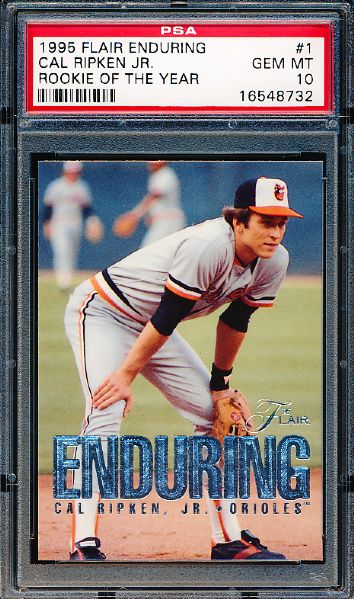 1995 Flair Enduring Baseball- #1 Cal Ripken Jr.- PSA Gem Mint 10