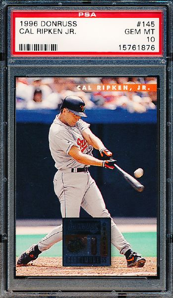 1996 Donruss Baseball- #145 Cal Ripken Jr.- PSA Gem Mint 10
