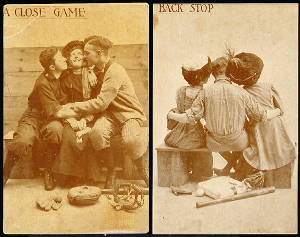 1910 Roth & Langley Risque Baseball Postcards (PC798-10)- Descriptions At Top- 8 Diff.
