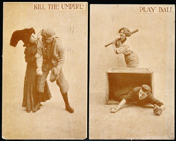 1910 Roth & Langley Risque Baseball Postcards (PC798-10)- Descriptions At Top- 6 Diff.