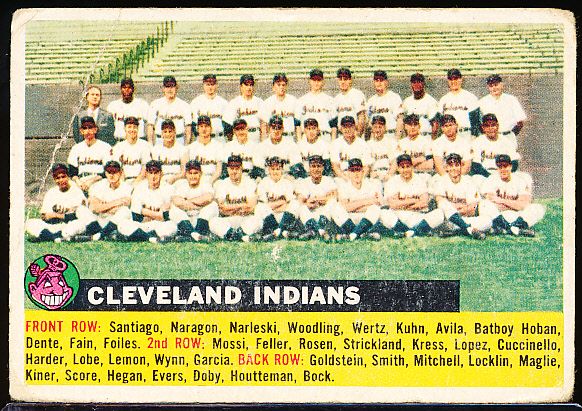 1956 Topps Bb- #85 Cleveland Indians