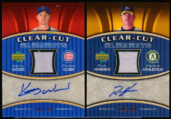 2007 Elements Bb- “Clear-Cut Elements Autographed Jersey” Inserts- 4 Diff.