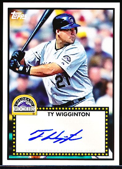 2011 Topps Lineage Bb- “1952 Autographs”- #52A-TW Ty Wigginton, Rockies