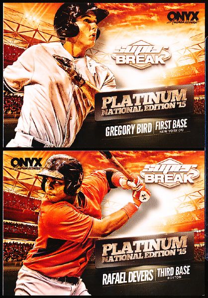 2015 Onyx Authenticated “Platinum National Edition” National Sports Collectors Convention Exclusives- 5 Diff. Minor Leaguers