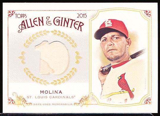 2015 Topps Allen & Ginter Bb- “Relics”- #FSRB-YM Yadier Molina, Cardinals