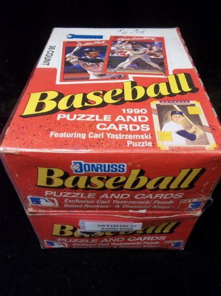 1990 Donruss Baseball- 2 Unopened Wax Boxes