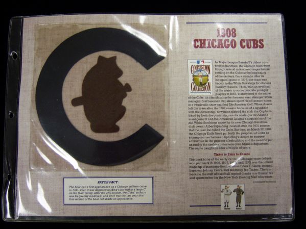 Willabee & Ward 1908 Chicago Cubs Patches- 2 Patches