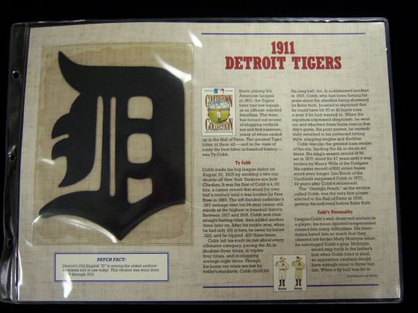 Willabee & Ward 1911 Detroit Tigers Patch
