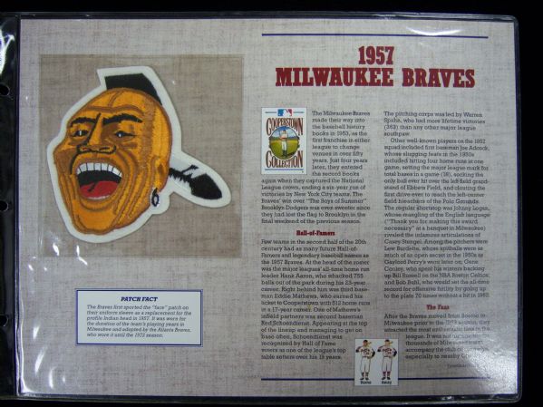 Willabee & Ward 1957 Milwaukee Braves Patch